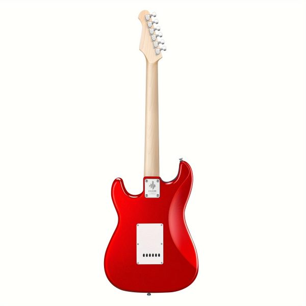 donner 39 inch electric guitar starter kit with solid body hss pickup accessories amplifier lessons and digital tuner red