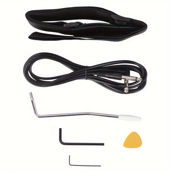 glarry electric guitar gst e double pickup bag strap paddle rocker cable wrench tool black