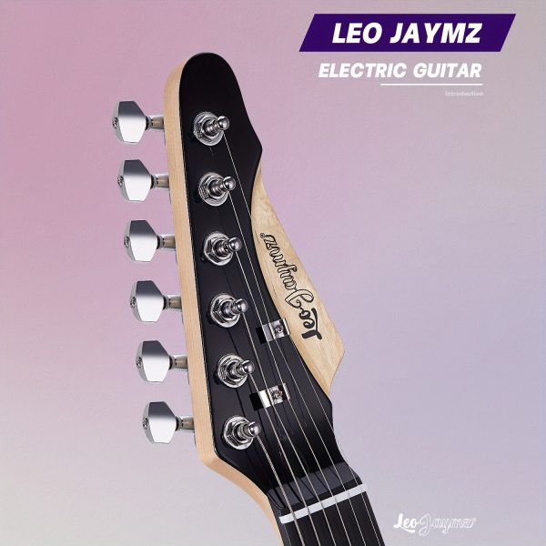 leo jaymz 39 inch full size electric guitar kit electric guitar beginner kits 20w amplifier, digital tuner, carring bag, shoulder strap, connecting cable