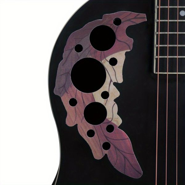 41 inch cutawary round back acoustic guitar spruce top with grape holes, black & mixed colors, dual bridge design, durable lightweight & easy clean for bassoonist & guitarists