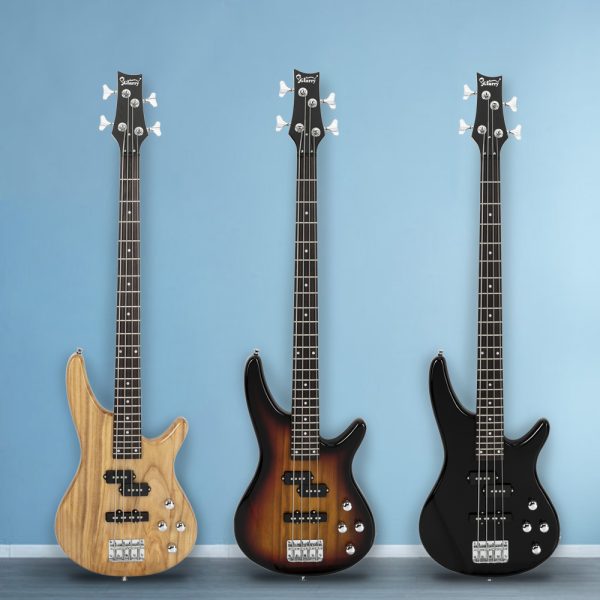 gib electric bass guitar full size 4 string burlywood