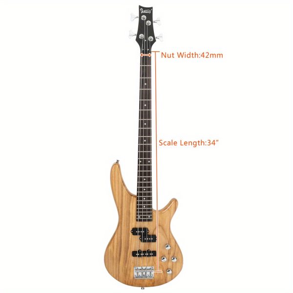 gib electric bass guitar full size 4 string burlywood