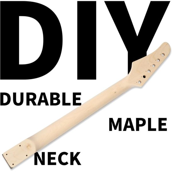 diy guitar kit with mahogany body, ebony fingerboard and maple neck, 6 string diy electric guitar kit with classic design, easy installation & full equipment to build your own guitar