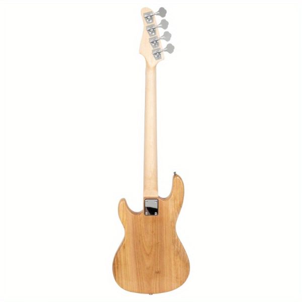 professional full size electric bass guitar 4 string electric bass guitar with adjustable bridge system, recycled wood body & neck for pro players ideal for jazz, rock, metal, studio & live performances, music recording, sleek design, durable construction, fretless design, rock musicians