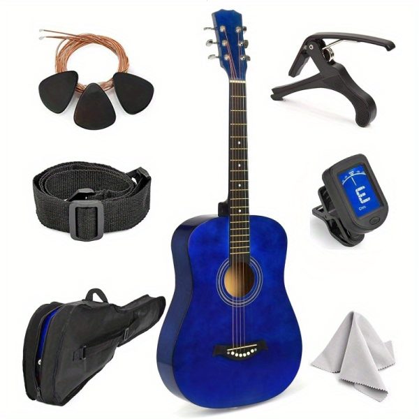 classical acoustic guitar for by masterplay 30 beginner guitar for learners accoustic string guitar starter kit: guitar bag tuner strap extra strings picks wash cloth capo blua