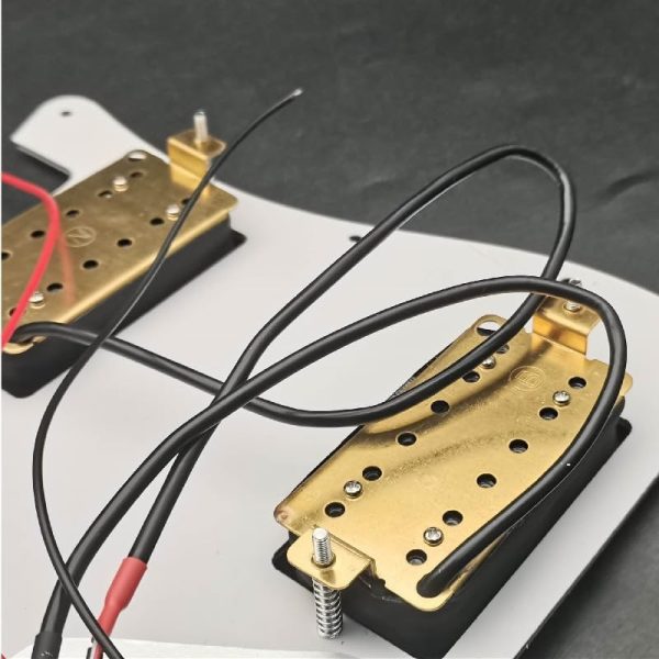 11hole 3ply hh prewired loaded pickguardtwo humbucker coil spliting pickguard hh guitar pickguard electric guitar pickguard two humbucker loaded prewired scratchplate pearl white hh
