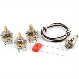 taot jazz bass wiring kit custom 250k solid, white, jbass style, includes 3 individual jbass boards with 6 connectors, perfect for beginners and musicians, musician equipment|modern musician gear|durable wired boards, bass boards for electric guitar