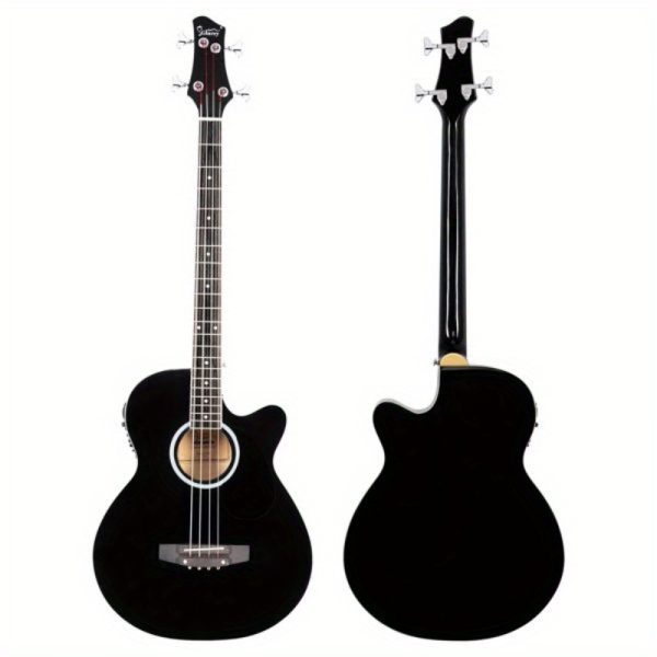 glarry gmb101 4 string electric acoustic bass guitar w 4band equalizer eq7545r black
