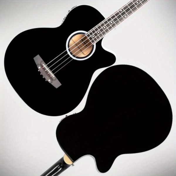 glarry gmb101 4 string electric acoustic bass guitar w 4band equalizer eq7545r black