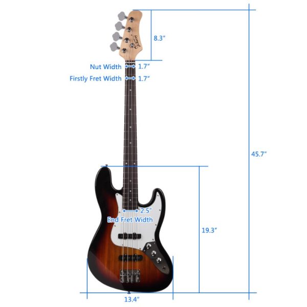 electric gjazz bass guitar cord wrench tool ergonomic design for adjusting & changing strings, durable sunset color, professional music instrument accessory