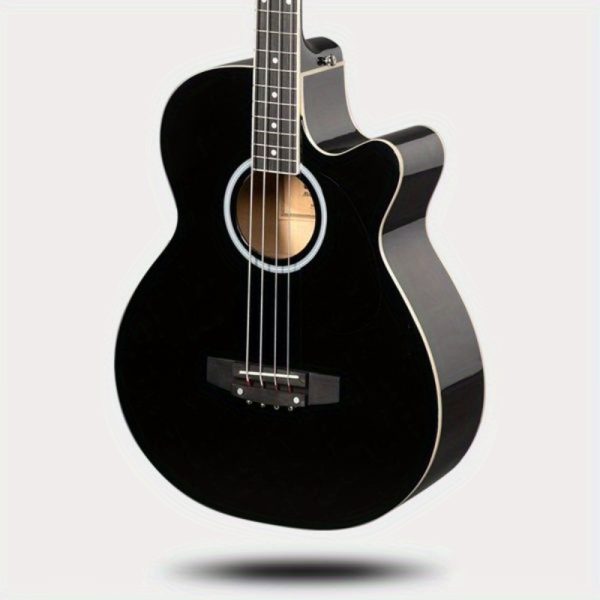 glarry gmb101 4 string electric acoustic bass guitar w 4band equalizer eq7545r black