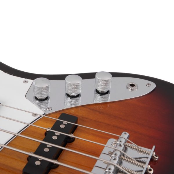 electric gjazz bass guitar cord wrench tool ergonomic design for adjusting & changing strings, durable sunset color, professional music instrument accessory
