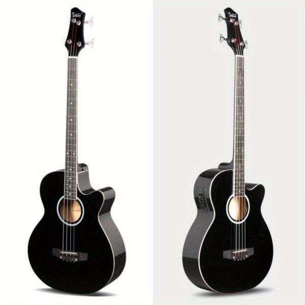 glarry gmb101 4 string electric acoustic bass guitar w 4band equalizer eq7545r black