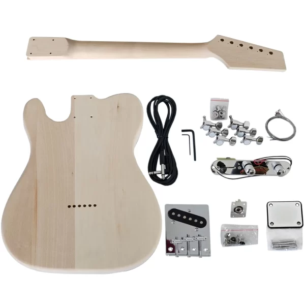 aiersi diy full set of st tl electric guitar kit, basswood body, unfinished neck, all hardware