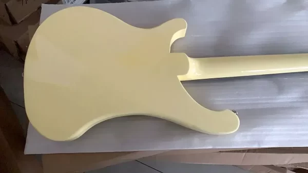 in stock neck thru body 4001 4003 chris squire signature cream 4 strings electric bass guitar rosewood fingerboard & dot inlay