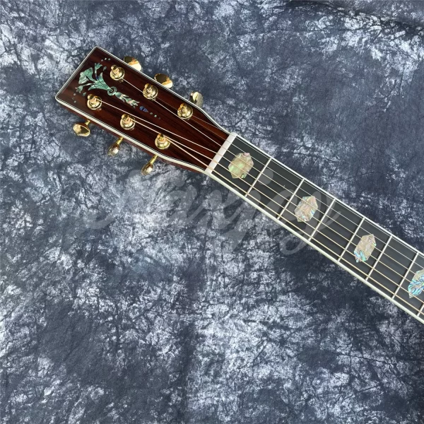 41 inch all solid wood acoustic guitar d type cedar top solid cocobolo back & sides abalone inlays ebony fingerboard