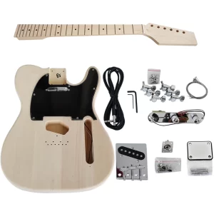 aiersi diy full set of st tl electric guitar kit, basswood body, unfinished neck, all hardware