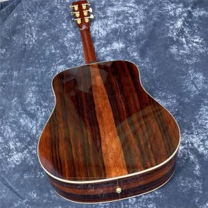 41 inch all solid wood acoustic guitar d type cedar top solid cocobolo back & sides abalone inlays ebony fingerboard