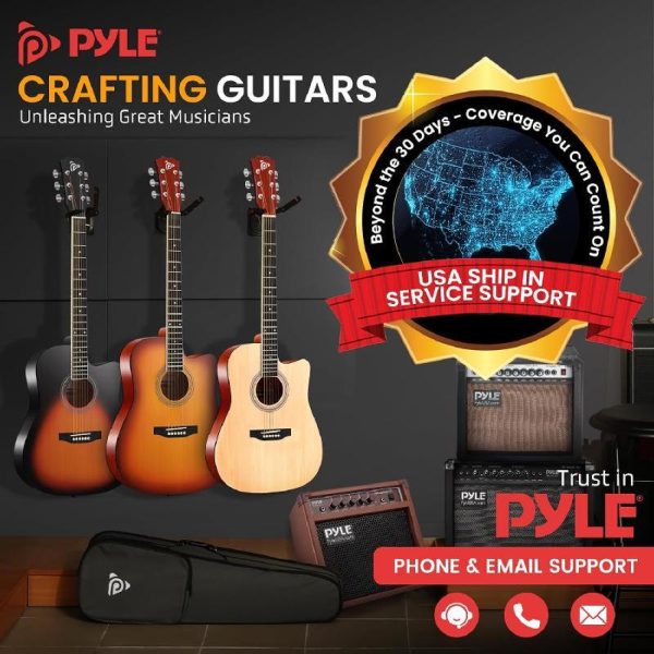 steel string acoustic guitar kit 4 4 full size cutaway all wood guitarra acustica with premium accessory set and upgraded gig bag 41 34 sunburst teardrop matte
