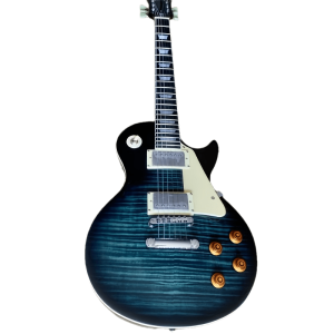 electric guitar with carbon tassel detail black & teal hybrid design, 22 frets, f hole details, & rosewood neckboard room electrical hardwired, 36v or below, electric guitar