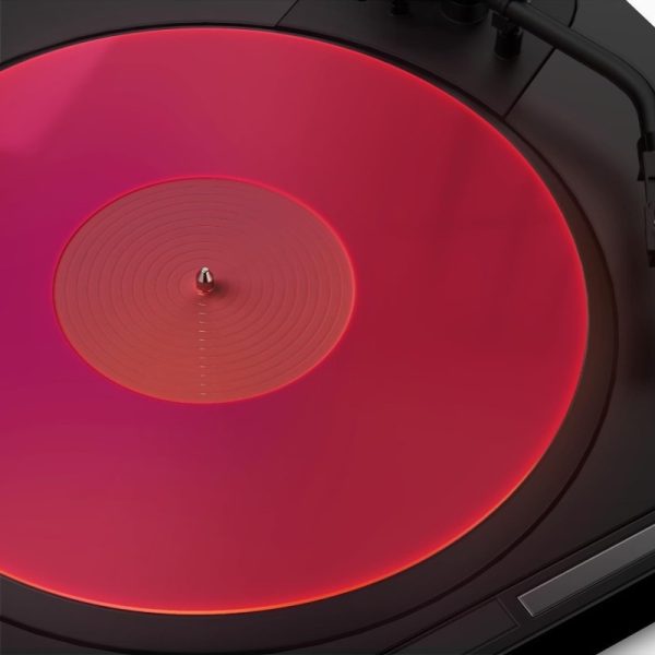 turntable mat record platter slipmat: acrylic record player platter vinyl slip mats for turntables antistatic tighter defined bass pink