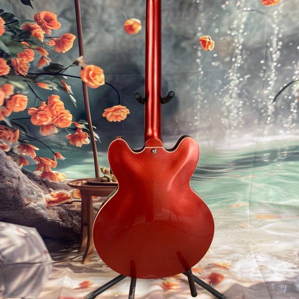red electric guitar, semi hollow guitar, 22frets, hh pickup, chrome plated hardware, mahogany top, rosewood fingerboard, shipped from the united states, quality guaranteed