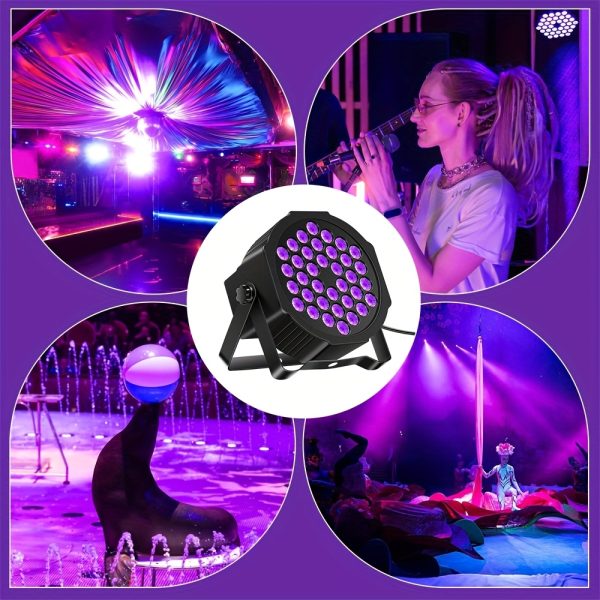 4pcs 36w uv blacklight 36 leds par stage lighting with 1 remote controller for disco party club ktv wedding par lights