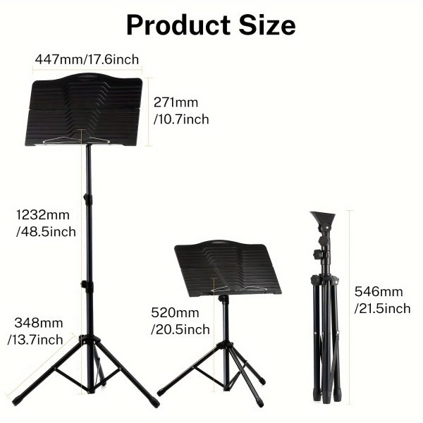 donner sheet music stand with light, dms 1 portable metal music stand, tabletop music book stand for guitar, ukulele, violin players