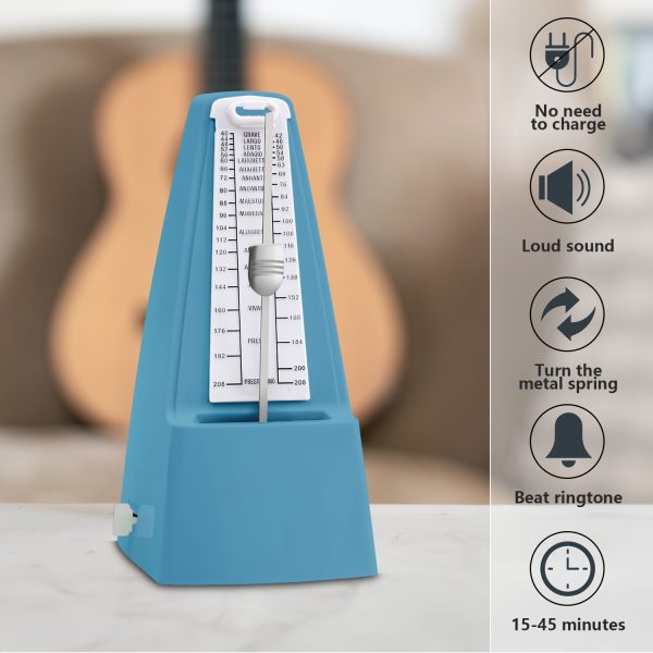 premium mechanical metronome for piano, guitar, violin & drums essential musical instrument accessory, metronome for guitar, drums, suitable