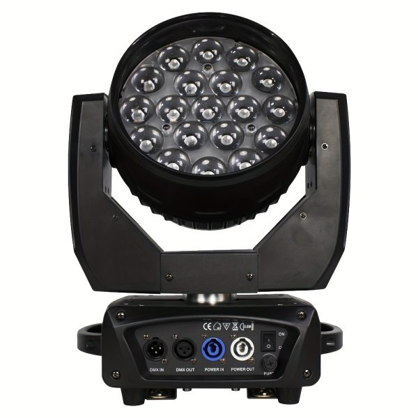 led 19x15w rgbw beam+wash zoom moving head light dmx 16/24 ch dj disco party church tv studio stage effect equipment