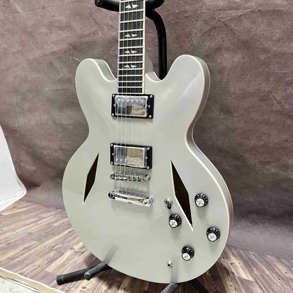 high configuration, semi hollow electric guitar, maple body, rosewood fretboard, 22 frets, hh pickups, chrome hardware, star stage, essential guitar for guitarists, quality guaranteed, in stock