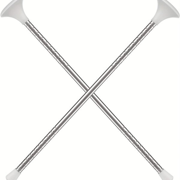 2 pack 21" white marching baton twirling mini shaft lightweight durable cheerleader dance baton with ergonomic grip for parades, performances & indoor/outdoor events