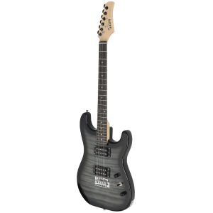 tiger stripe electric guitar kit, h h pickups, 24 grids, includes bag, strap, plectrum, crank, connecting cables, tools, perfect for beginners & guitarists. perfect gift for easter, thanksgiving, christmas, belong to guitarists, mixed colors