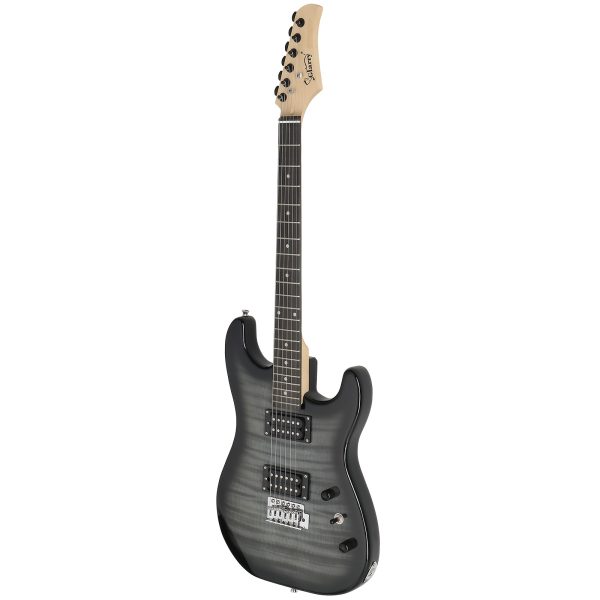 tiger stripe electric guitar kit, h h pickups, 24 grids, includes bag, strap, plectrum, crank, connecting cables, tools, perfect for beginners & guitarists. perfect gift for easter, thanksgiving, christmas, belong to guitarists, mixed colors