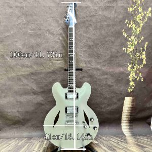 high configuration, semi hollow electric guitar, maple body, rosewood fretboard, 22 frets, hh pickups, chrome hardware, star stage, essential guitar for guitarists, quality guaranteed, in stock