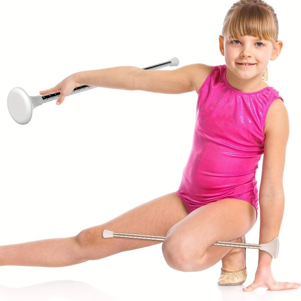 2 pack 21" white marching baton twirling mini shaft lightweight durable cheerleader dance baton with ergonomic grip for parades, performances & indoor/outdoor events
