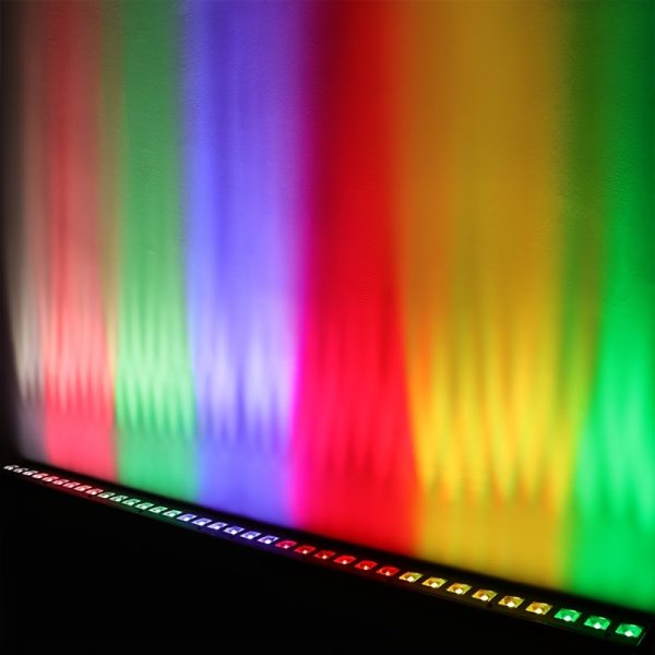 led stage wash lights, 120w 40 inch stage light strip, spectrum wash 36 rgbw led dj light strip with detachable lid, dmx controlled voice activated upper light for club wedding party dj stage lights