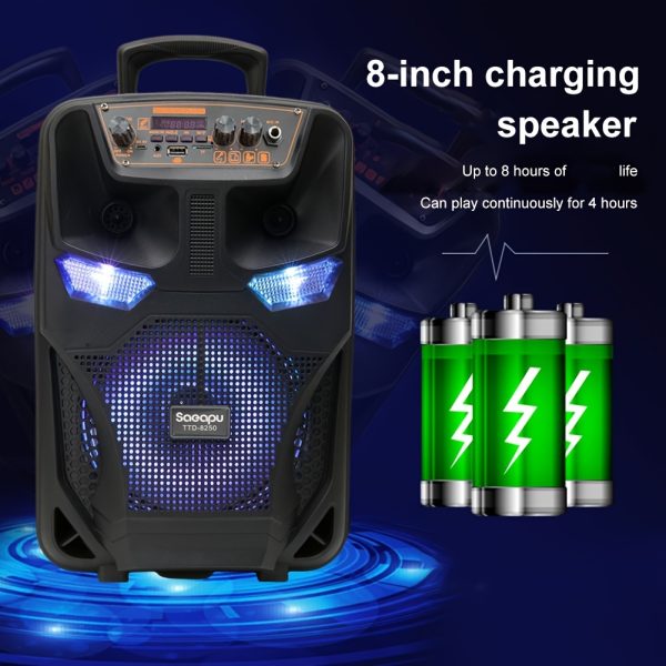 4000w stereo high power speaker with microphone, subwoofer stereo speaker, powerful speaker suitable for outdoor family gatherings and travel