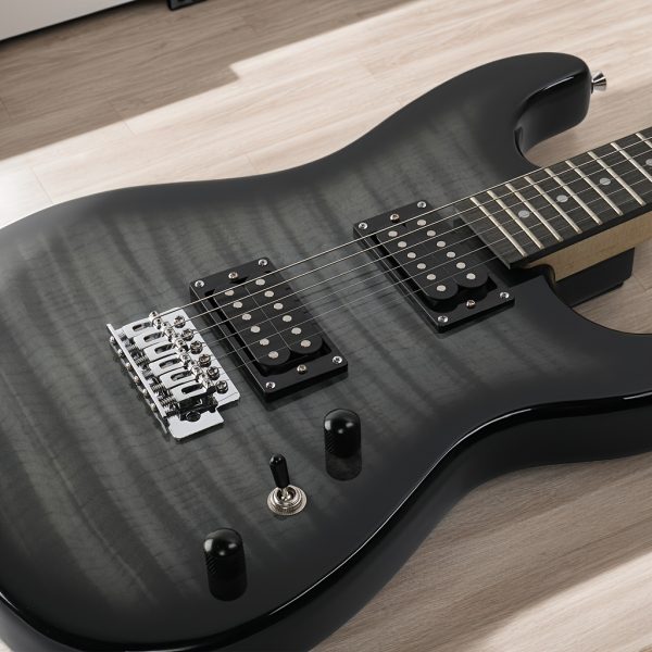 tiger stripe electric guitar kit, h h pickups, 24 grids, includes bag, strap, plectrum, crank, connecting cables, tools, perfect for beginners & guitarists. perfect gift for easter, thanksgiving, christmas, belong to guitarists, mixed colors