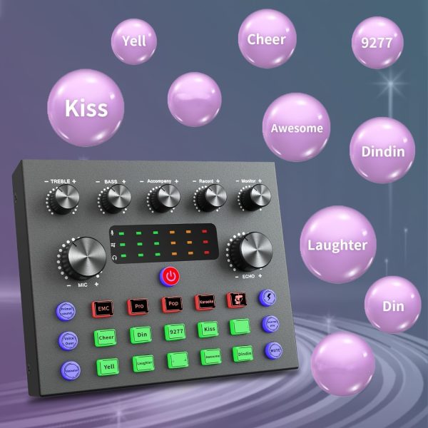 podcast equipment bundle, wired microphone, audio interface with dj mixer sound mixer microphone perfect recording for pc/laptop/smartphone