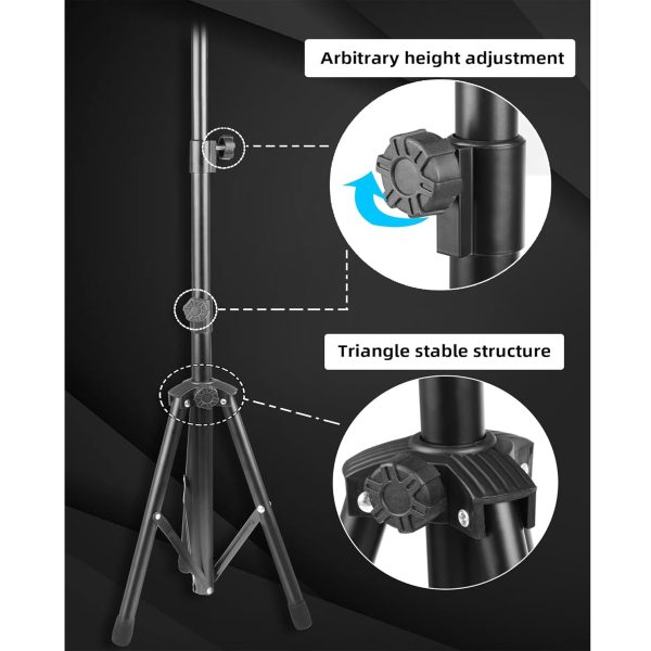 portable alloy folding music stand kit adjustable height & angle, includes carrying bag & clipboard ideal for violin, guitar players, bands, performances