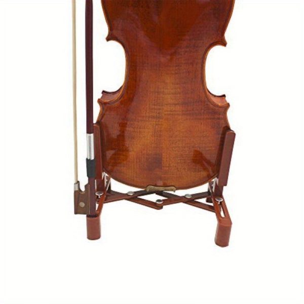 likeit musical instrument stand with bow holder for violin portable, adjustable & foldable, violin accessories