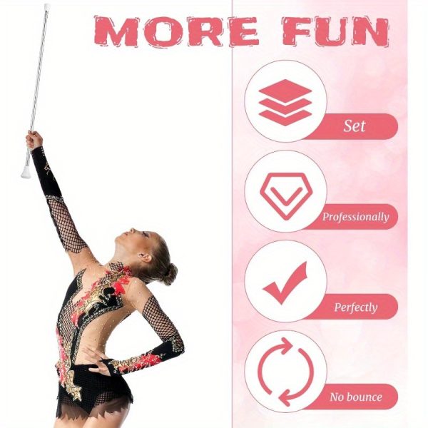 1pc professional twirling baton heavy duty stainless steel baton with non slip grip ends, 26" performance stick for marching band, gymnastics, dance, baton twirling ideal for beginners & professionals perfect gift for performers, batons for twirling, performance accessory, streamlined design, durable performer's tool
