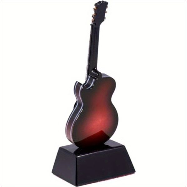 broadway gift electric guitar music instrument miniature replica on stand size 6 in.