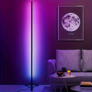 2 set/ 1 set color dimmable led floor lamp: usb power supply, adjustable in multiple colors, nordic style ambient lighting, suitable for living rooms, bedrooms, and game rooms, without adapter