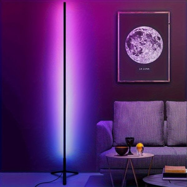 2 set/ 1 set color dimmable led floor lamp: usb power supply, adjustable in multiple colors, nordic style ambient lighting, suitable for living rooms, bedrooms, and game rooms, without adapter