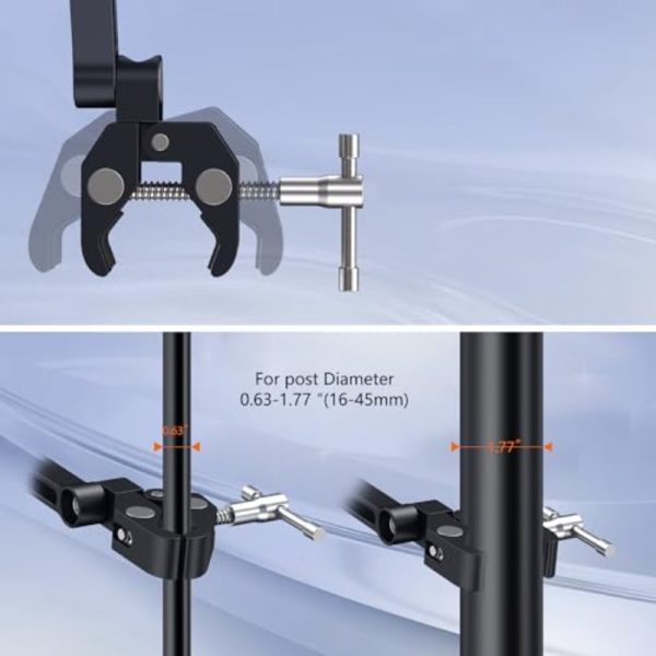 creadream tablet holder for microphone stand aluminum mic music stand holder mount for phone and for ipad adjustable tablet holder compatible with devices from 4.7 to 13 inch tablets and smartphones