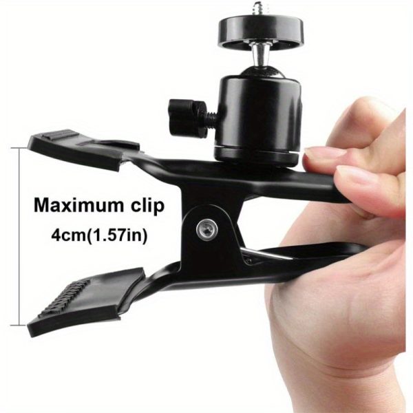 1/2/3pcs adjustable guitar headphone & phone holder clamp mount for smartphones, secure grip, ergonomic design, durable black plastic music sheet stand & hands free calling for guitarists