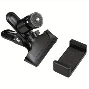 1/2/3pcs adjustable guitar headphone & phone holder clamp mount for smartphones, secure grip, ergonomic design, durable black plastic music sheet stand & hands free calling for guitarists