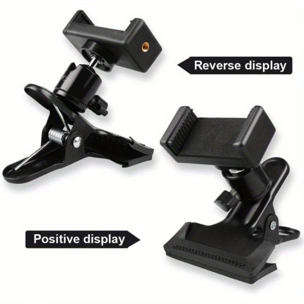 1/2/3pcs adjustable guitar headphone & phone holder clamp mount for smartphones, secure grip, ergonomic design, durable black plastic music sheet stand & hands free calling for guitarists